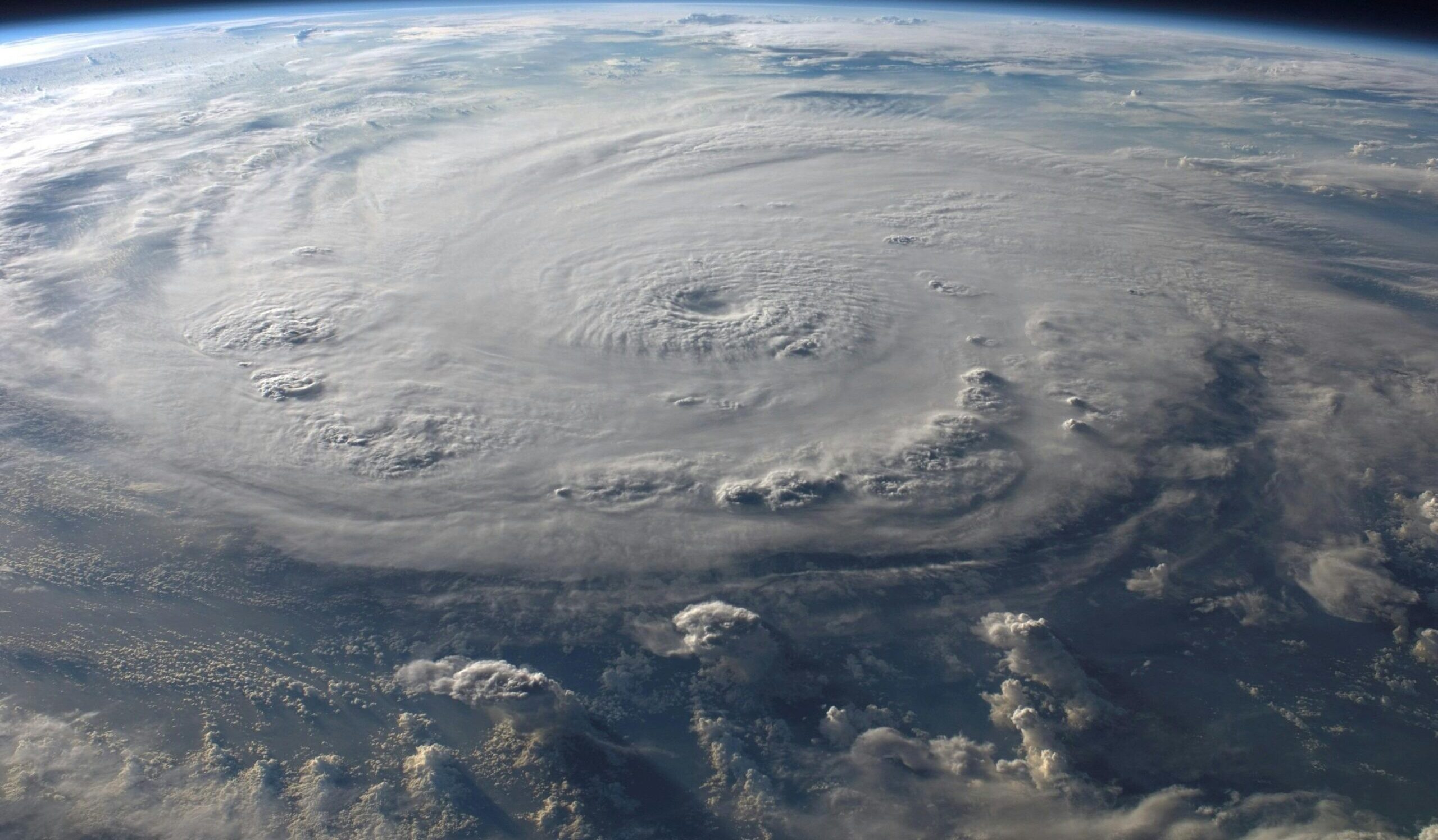 Space view of hurricane